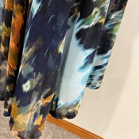 Simply Vera v-neck watercolor sleeveless a-line dress size petite extra small - Picture 5 of 13